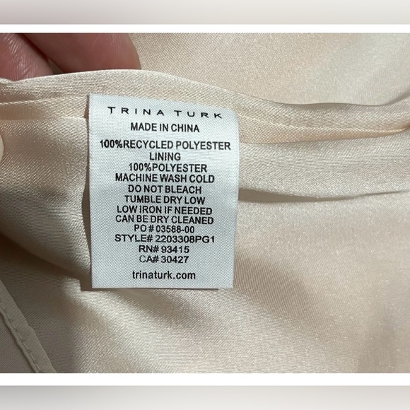 NWT Trina Turk Admirable Floral-Print One Shoulder Mini Dress Pink/Orange Size 4 - Picture 9 of 9